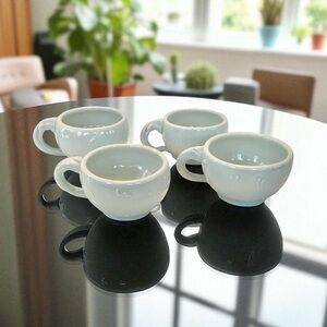 VEY Cappuccino Cups Vintage Coffee Celadon Green Set Of 4